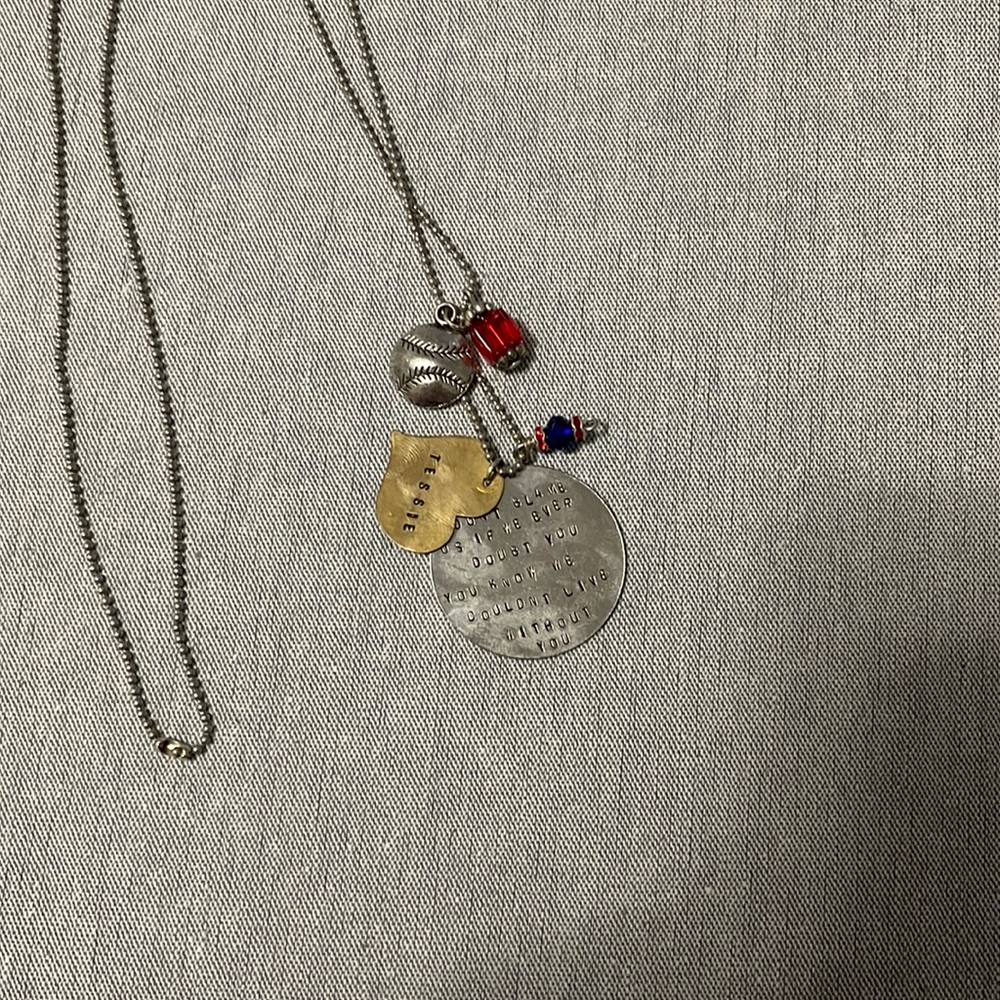 Boston Red Sox “Tessie” Hand Stamped Necklace